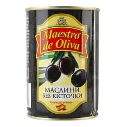 Маслини Maestro de Oliva чорні без кісточки 280 г (439060) - мініатюра 2