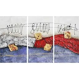 Картина (Триптих). Абстракціонізм. Ручна робота. QP25 Brille D5-024