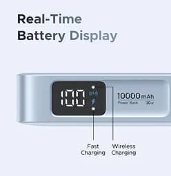Магнітний павербанк Ugreen PB594 з бездротовою MagSafe зарядкою блакитний 30W 10000 мАч - мініатюра 15