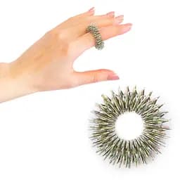 Массажное кольцо Су Джок FingerRing FR-11, металлическое, пружинное, для пальцев рук, диаметр 11 мм