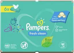 Дитячі вологі серветки Pampers Fresh Clean 480 шт. - мініатюра 2
