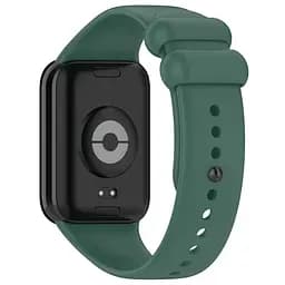 Силіконовий ремінець для фітнес браслетів Xiaomi Mi Band 8 Pro/9 Pro Redmi Watch 4/5, Silicone, dark green, зі зручною застібкою, на фітнес трекер та смарт годинник, ArmorStandart (ARM73970) - мініатюра 2