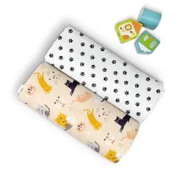 Пелюшки багаторазові Cosas дитячі Cats CS1 2 шт., 80х100 см, бежеві - мініатюра 3