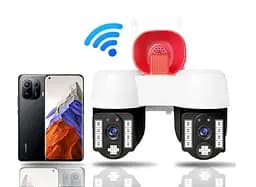 Високопродуктивна камера відеоспостереження з двома напрямками руху, Wi-Fi, горизонтальне обертання на 360° та вертикальне на 90°, водонепроникна, нічне бачення, датчик руху, 4M, x10, V380 Pro - мініатюра 2