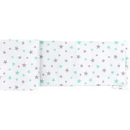 Бортики в дитяче ліжечко Cosas Mint Starfalls 30 х 180 см (WeltBed_Starsfall_MintGrey)