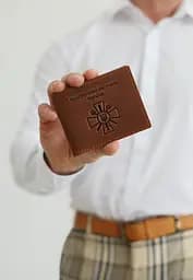 Кожаная обложка для удостоверения министерства обороны светло-коричневая Crazy Horse