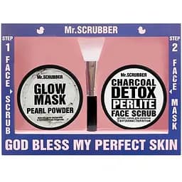 Набір косметики для обличчя Mr.Scrubber Perfect Skin Detox: Маска 50 мл + Детокс-скраб 50 мл + Шпатель