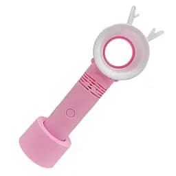 Вентилятор ручной портативный 301AB, с подставкой Розовый