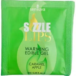 Пробник масажного гелю Sensuva - Sizzle Lips Caramel Apple (6 мл)