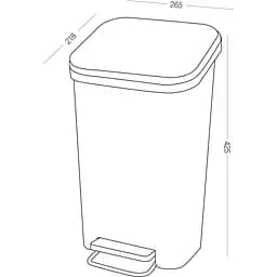Відро для сміття MBM My Home з кришкою та педаллю 12 л антрацит (BIN-13 12L ANTHRACITE) - мініатюра 4