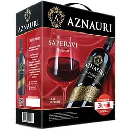 Вино Aznauri Saperavi, красное, сухое, 3 л