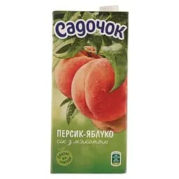 Сок Садочок Персик-Яблоко с мякотью 950 мл (928072)