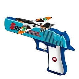 Пистолет с запускателем Q 7 A-1-02, механический, 4 самолетики, синий