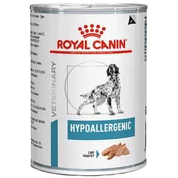 Вологий корм для дорослих собак Royal Canin Hypoallergenic при харчовій алергії або харчовій непереносимості деяких інгредієнтів 400 г