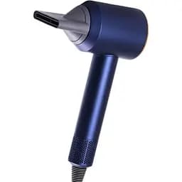 Фен з іонізацією Super Hair Dryer 5в1 безшумний з 5 насадками для укладання волосся синій