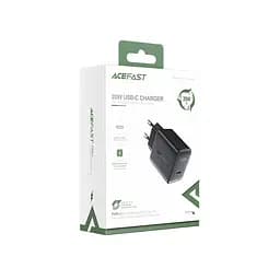 Мережевий зарядний пристрій Acefast A1 PD20W single USB-C charger чорний - мініатюра 2