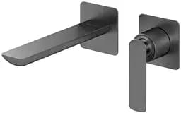 Смеситель для умывальника Kohlman Experience graphite + BOX скрытого монтажа QW180EG Графит