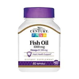 Жирні кислоти 21st Century Fish Oil 1000 мг, 60 капсул