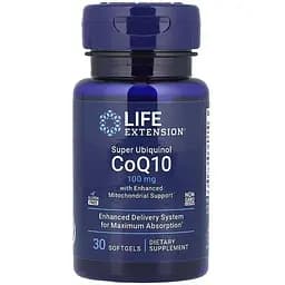 Убіхінол з муміє Life Extension Super Ubiquinol CoQ10 100 мг 30 гелевих капсул