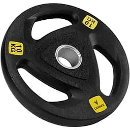 Диск олимпийский Cornix 1 x 10 кг 51 мм металлический, прорезиненный Black XR-0426
