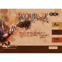 Скетчбук ZiBi Art Line А4 40 аркушів коричневий (ZB.1486)