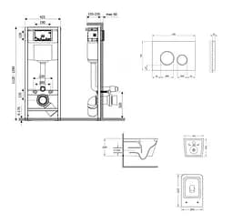 Набір Q-tap Nest 4 в 1 підвісний унітаз Swan Ultra Quiet 520x360x320 + комплект інсталяції QT16335180W48191 - мініатюра 8