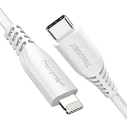 Кабель Tronsmart Type-C to Lightning 1.2m LCC06 Double Braided Nylon 4FT cable White - мініатюра 2