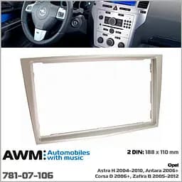 Перехідна рамка Opel Astra, Antara, Corsa, Zafira AWM 781-07-106 - мініатюра 2