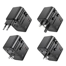 Мережевий зарядний пристрій Hoco AC19 3 USB/2 Type-C PD 35W чорний - мініатюра 7