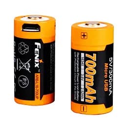 Акумулятор 16340 Fenix 700 UP mAh Li-ion з micro-USB зарядкою - мініатюра 2