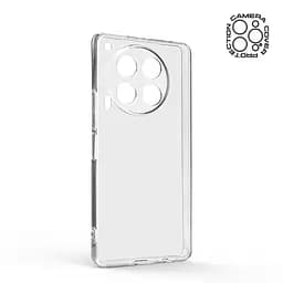 Прозрачный чехол для TECNO Camon 30 (CL6) с защитой камеры, тонкий, силиконовый, бесцветный, ударопрочный, противоударный бампер с закрытой камерой, ArmorStandart (ARM77191) - мініатюра 2