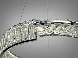 Підвісна LED люстра Diasha 561/500CH з кришталем, хром, 55 W, з пультом, освітлення 10-18 м2 - мініатюра 4
