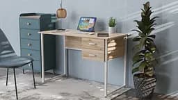 Комп'ютерний стіл Ferrum-decor Таккота 75x120x70 білий ДСП Дуб Артізан 16мм (FRD-102119)