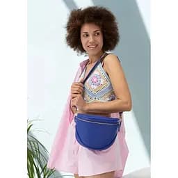 Шкіряна сумка поясна-кроссбоді Vacation фіолетовий флотар