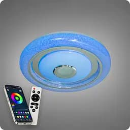 Люстра світлодіодна 517 Dlight RGB з пультом і колонкою 80Вт Білий (02144) - мініатюра 6