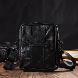 Чоловіча шкіряна сумка Vintage 13,5х16х4 см sum0022667 - мініатюра 7