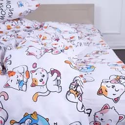 Простыня MirSon Ranforce Elite 17-4817 Lucerne 200x220 см белая с цветным принтом (2200009020490)