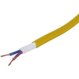 Декоративный кабель Brille IU-2 в тканевой оплетке 2x0.75 YL (1 м) 42-126 желтый