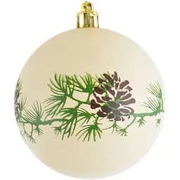 Шар Yes! Fun Шишка с принтом 8 см айвори (972922)