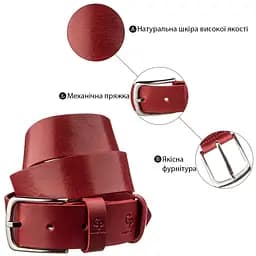 Ремінь жіночий шкіряний Grande Pelle 11262 червоний 105-120 см - мініатюра 7