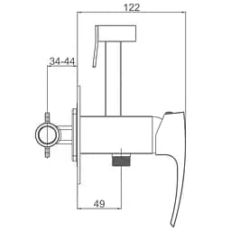 Вбудований гігієнічний душ чорний Gappo 1/8, Чорний матовий G7207-6 - мініатюра 6
