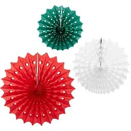 Набір підвісок новорічних паперових Novogod'ko Сніжинки 3D мікс 3 шт. (974708)