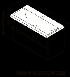 Тумба з умивальником Am.Pm X-Joy підвісна 100 см 2 ящики білий M85-FHX1002-WC1002WG38, Білий - мініатюра 9