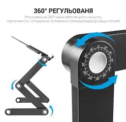 Стіл-підставка для ноутбука 17.3 дюйма з охолодженням OfficePro OPCD-1230 2xfans Black - мініатюра 7