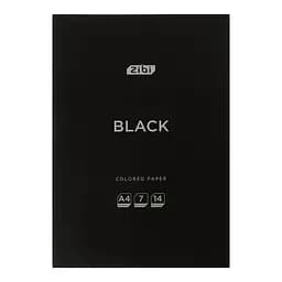 Папір кольоровий ZiBi Kids Line Black А4, 14 аркушів 7 кольорів (ZB.1901-01)