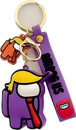 Брелок силиконовый с хлястиком Among Us 6 см (в ассортименте)