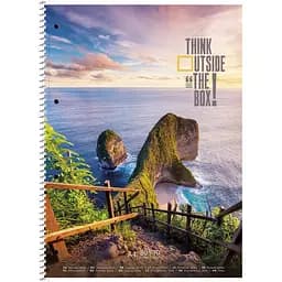 Колледж-блок Student, А4+, в клеточку, спираль, 80 л., остров Нуса-Пенида (A4-080-6707K)