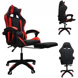 Комп'ютерне крісло Kontrast Viper Black-Red з функцією масажу - мініатюра 4
