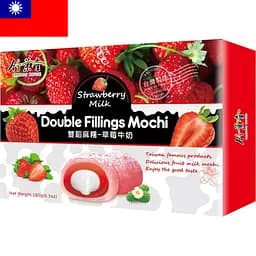 Рисовый десерт Bamboo House Double Fillings Mochi с молочно-клубничной начинкой 180 г