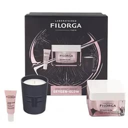 Новогодний набор Filorga Oxygen-Glow: крем для лица Super-Perfecting Radiance Cream 50 мл + крем для контура глаз Oxygen-Glow Eyes 4 мл + свеча